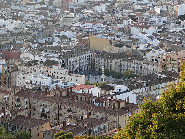 Typical Spanish style Plaza in Malaga