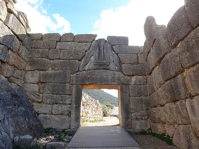 Lion Gate - main entrance to citadel of Mycenae
