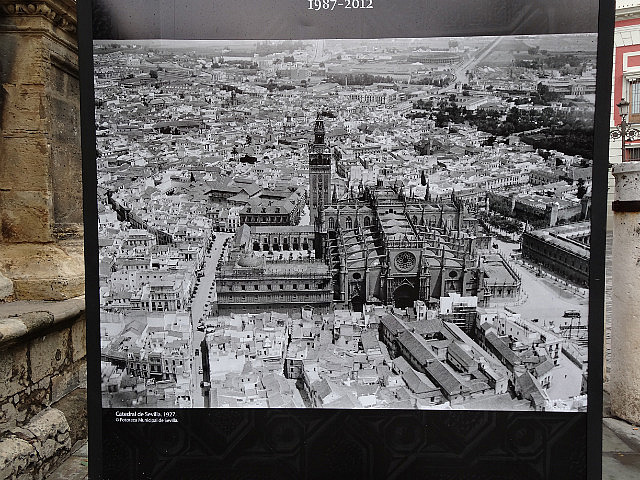 Ariel photograph of Seville Cathedral