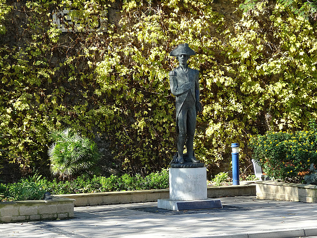 Imposing statue of Nelson in Gibraltar