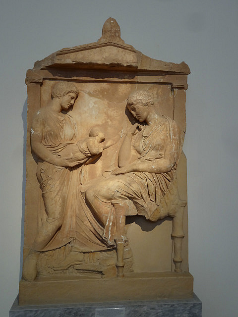 Grave relief - Child of dead woman