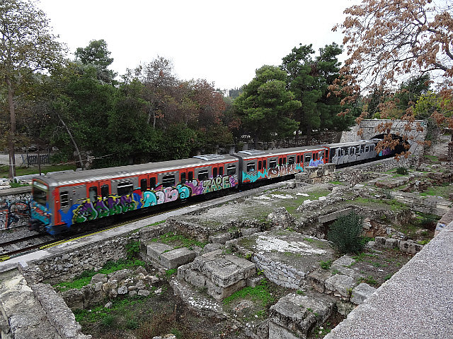 Athens Suburban Train - Outside Ancient Agora