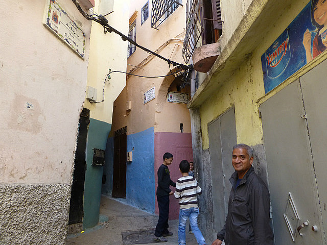 Meeting of three streets in the medina