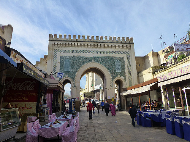 Bab bou Jeloud, the primary entrance to Fez medina