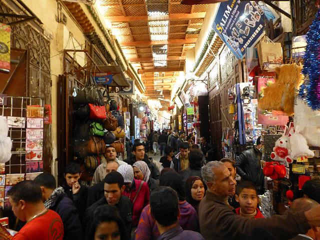 Typical Fes souk steet