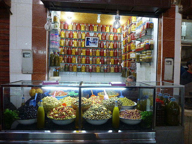 Colorful olives - pickled and spiced