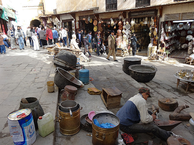 Metal workers at Place Seffarine
