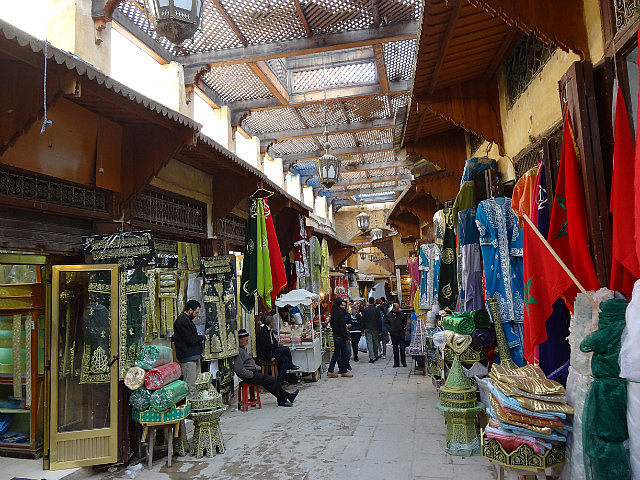 Typical Fes souk steet