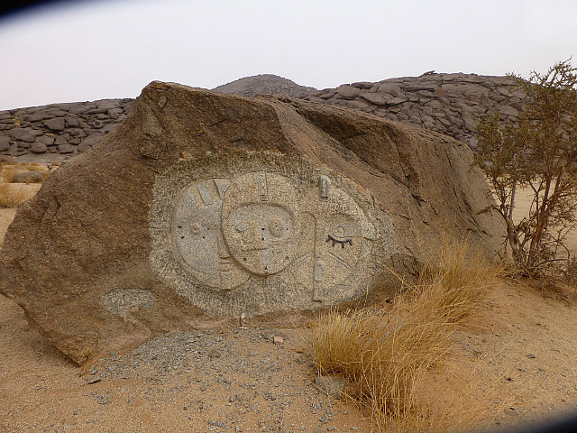 Rock Art at the bast of Ben Amera