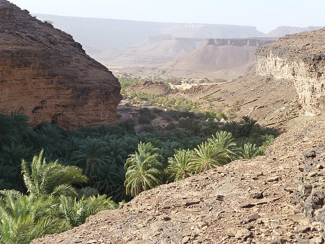 View of Terjit from the top of the canyon