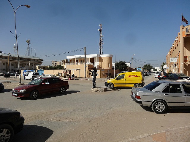 Traffic policeman dealing with gentle chaos