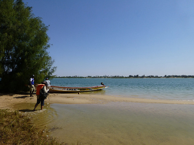 Back on the canoe after visiting the beach