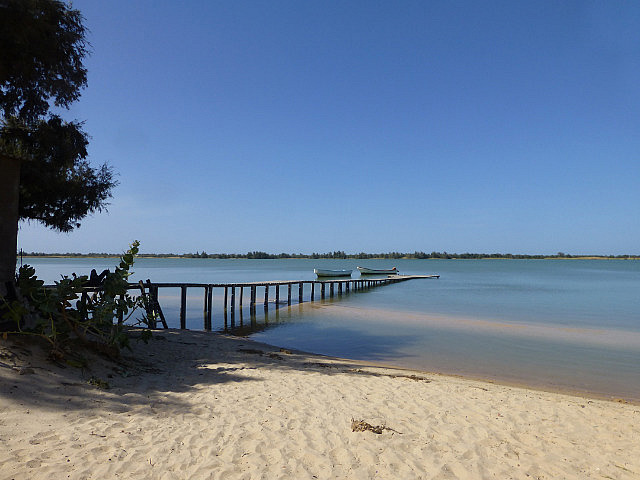 Boat jetty at Langue de Barberie