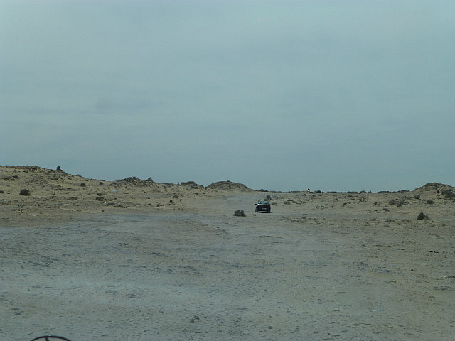 Negotiating rutted tracks on no-man's-land