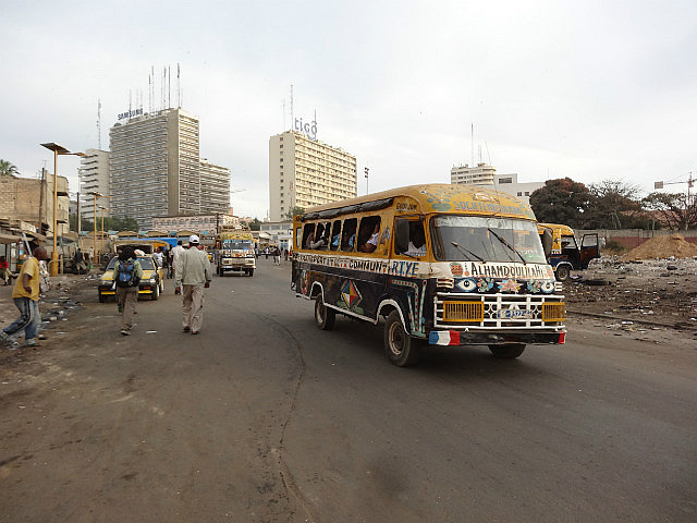 Colorfully painted minibus - alternate transport