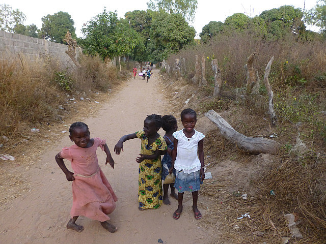 Kids on the streets always greeted us