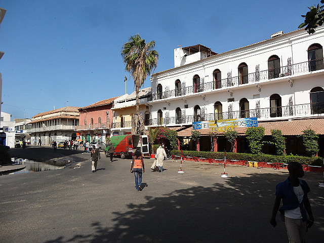 Colonial buildings in Saint-Louis ville