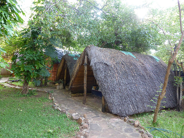 A-Frame hut room at Vic Falls Backpackers