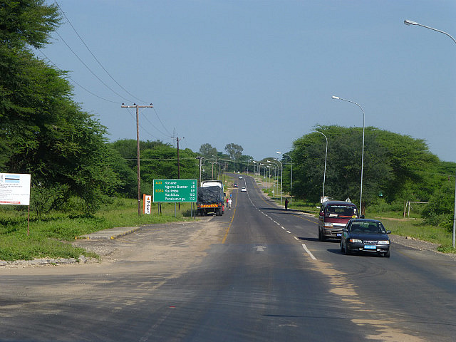 Road from Kazungula Border Post to Chobe Park