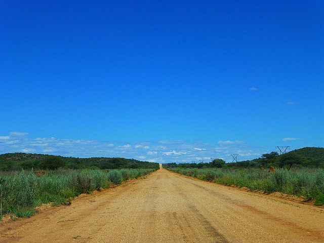 Road from Ochiwarango to Cheetah Conservation Fund