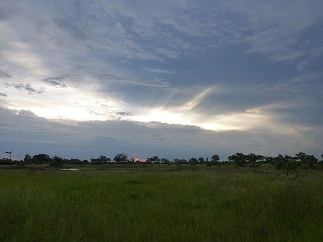 Angry rain clouds gather overhead