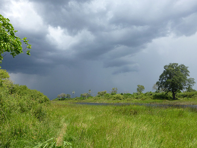 Dark clouds gather in the evening