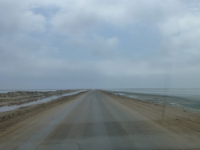 Salt road to Pelican Point