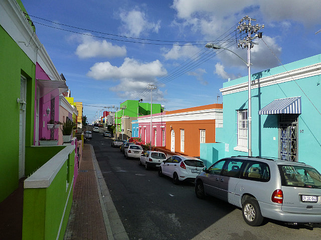 Colorful Bo-kaap neighborhood in Cape Town