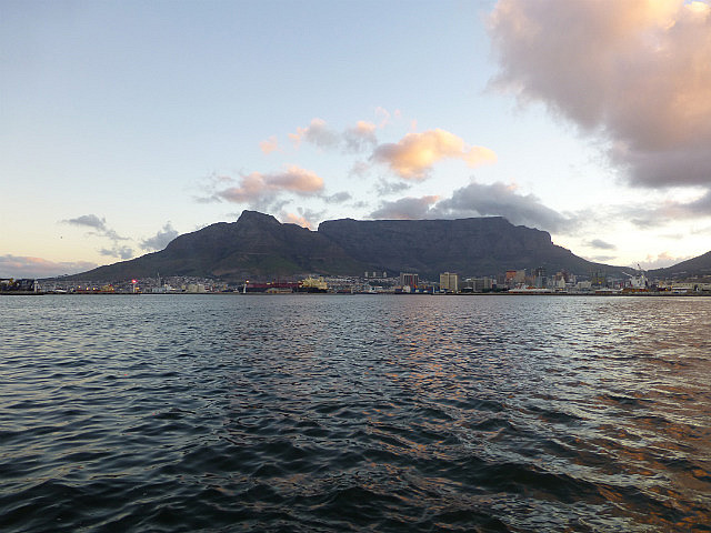Table mountain from Table bay