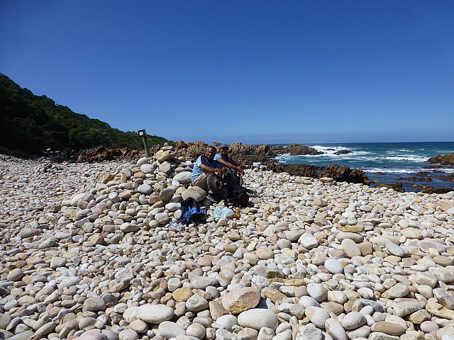 Snack break on the beach