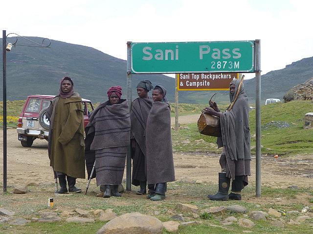 Shepherds at Sani Pass