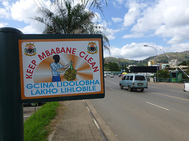 Mbabane street sign