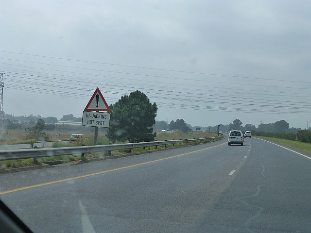 Hijacking Hotspot - disturbing highway sign