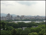 View from top of castle in Maizuru Park