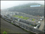 Ship moving through one stage of the lock