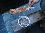 Spiced stinky tofu on a stick