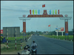 Display marking the former border on the Hwy 1A