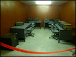 Electronics in the basement bunker