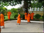 Young monks enjoying trip to Royal Palace