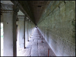 Angkor Wat - a long corridor with bas reliefs