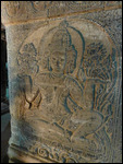 Brahma figure inside a temple