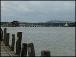 Teak bridge over lake at Amarapura