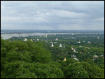 View of pagodas from Sagaing Hill