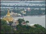 View of pagodas from Sagaing Hill