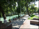 Locals cool off by diving into Ankhor canal