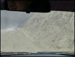 20 km stretch of unpaved road up and down summit