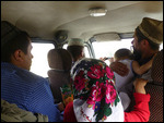Cozy with 11 in a jeep