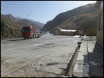 Chinese truck at the Tajik border post