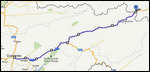 Dushanbe-Karamyk Route Map