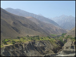 The mountainous route to Dushanbe